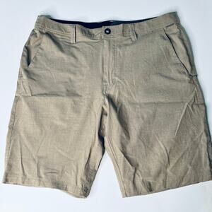 Volcom Flat Front Khaki Shorts 36